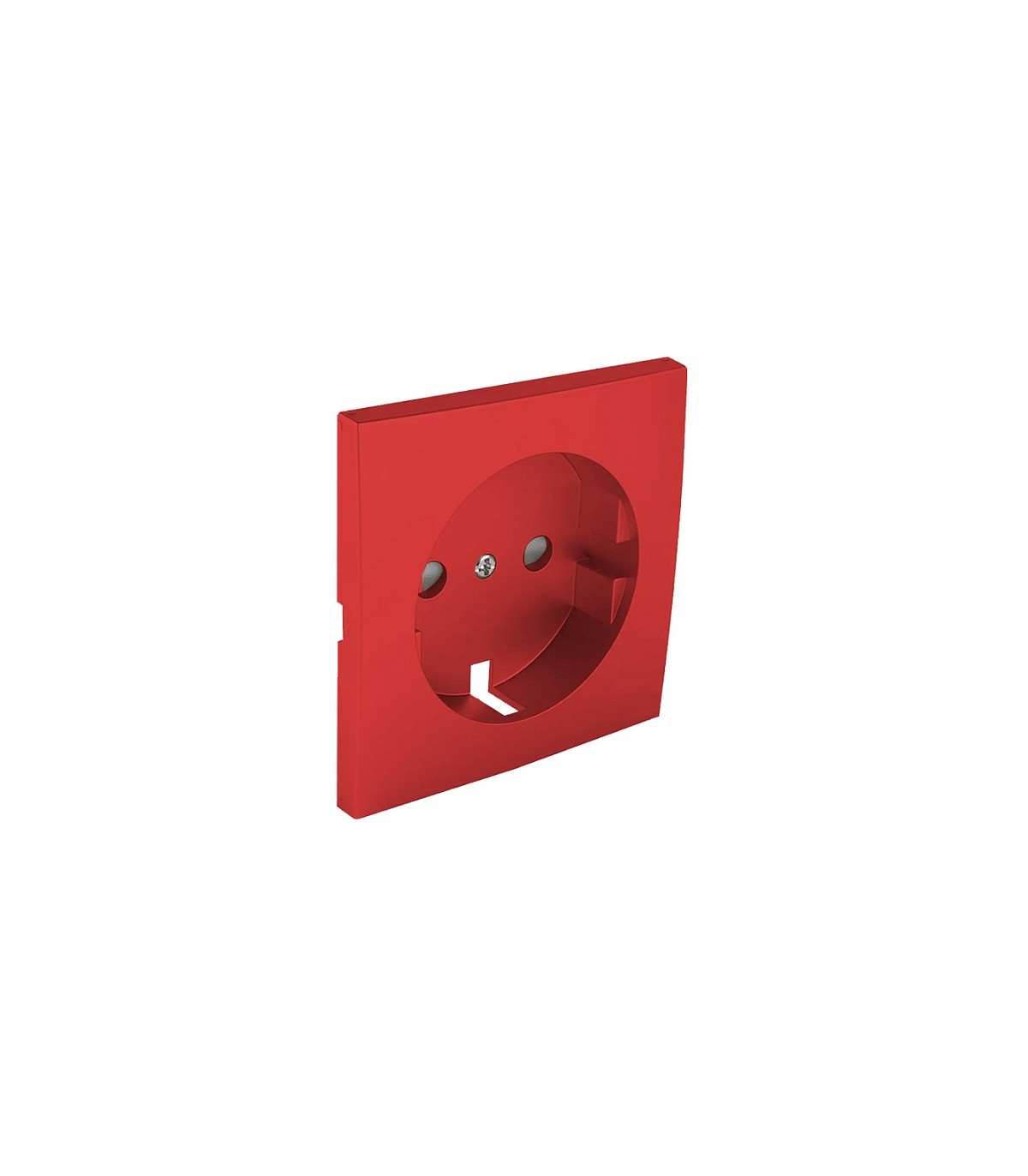 Tapa Base Schuko con Protección Rojo Logus 90