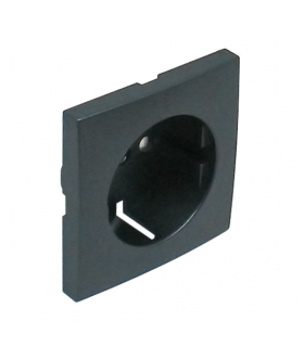 Tapa Base Schuko con Protección Gris Logus 90