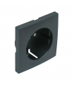 Tapa Base Schuko con Protección Gris Logus 90
