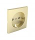 Tapa Base Schuko con Protección Dorado Logus 90