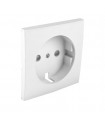Tapa Base Schuko con Protección Blanco Logus 90