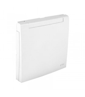 Tapa Articulada Base Schuko con Protección IP44 Blanco Logus 90