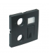 Tapa Tomas Múltiples R-TV-RJ45 / R-TV-RJ45 Gris Logus 90