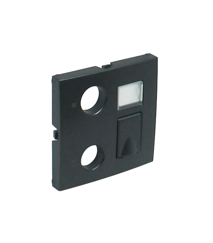 Tapa Tomas Múltiples R-TV-RJ45 / R-TV-RJ45 Gris Logus 90