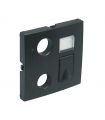 Tapa Tomas Múltiples R-TV-RJ45 / R-TV-RJ45 Gris Logus 90