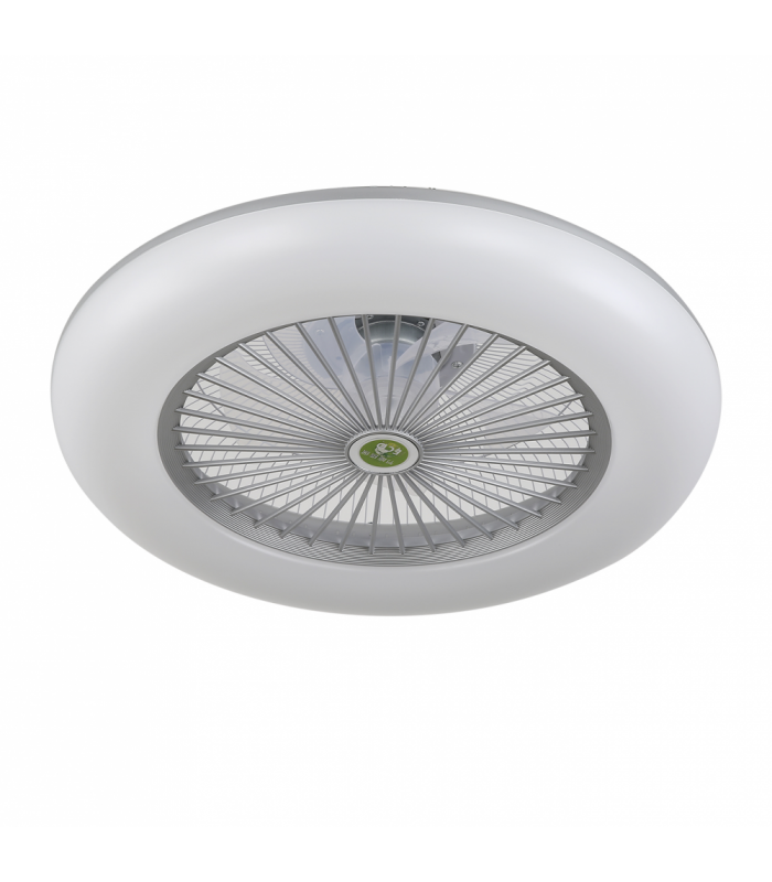 Ventilador de Techo LED Raki Plata 80W 6.400Lm 3000K/4500K/6000K + Mando