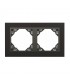 Marco Doble Negro Mate / Gris Animato
