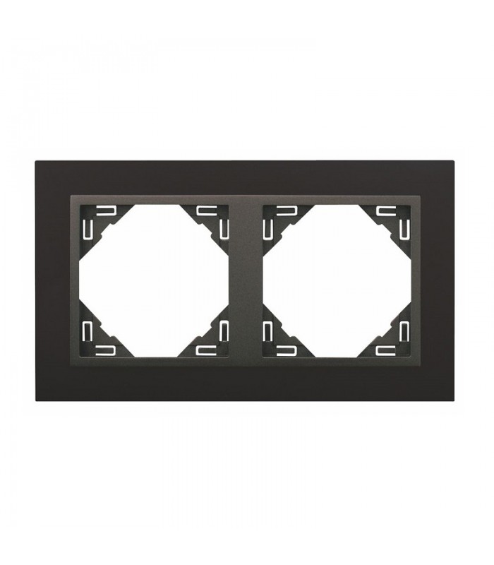 Marco Doble Negro Mate / Gris Animato