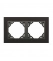 Marco Doble Negro Mate / Gris Animato
