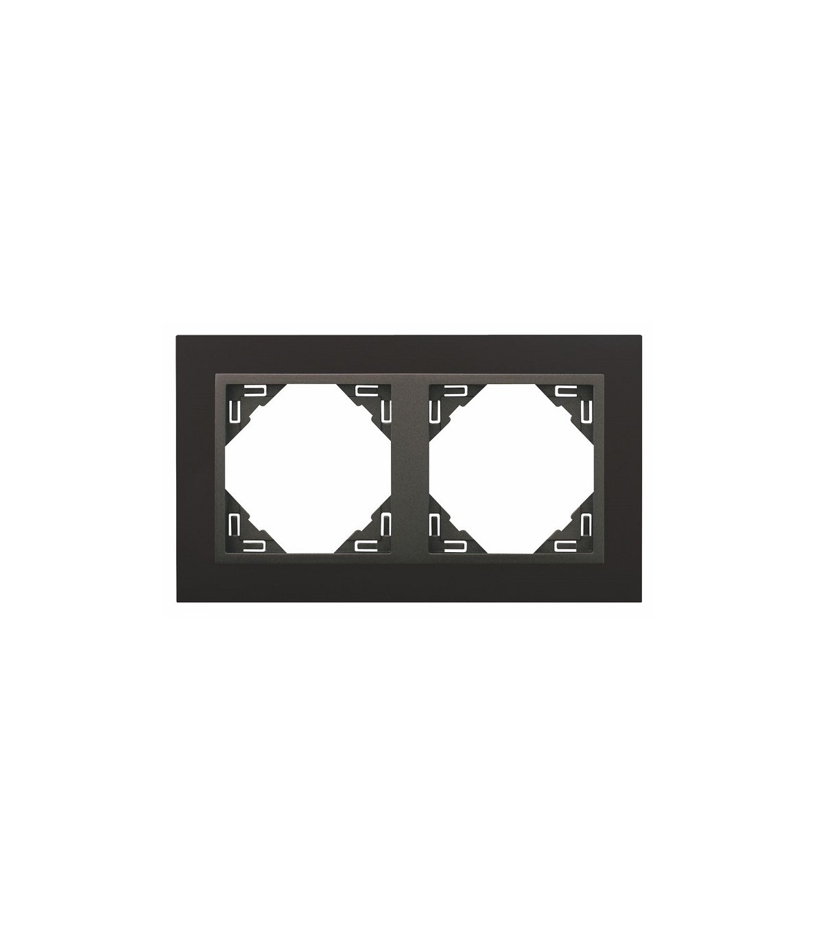 Marco Doble Negro Mate / Gris Animato