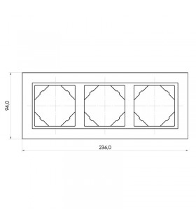 Marco Triple Aluminio / Aluminio Animato