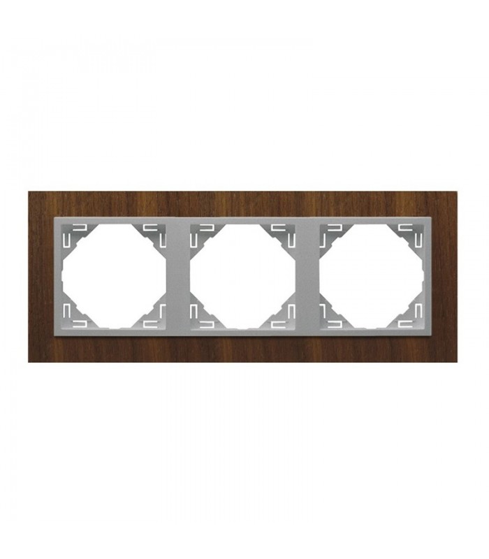 Marco Triple Nogal / Aluminio Arbore
