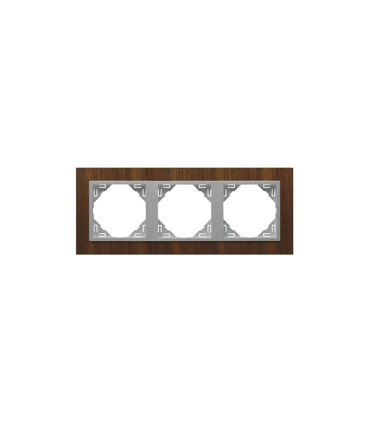 Marco Triple Nogal / Aluminio Arbore