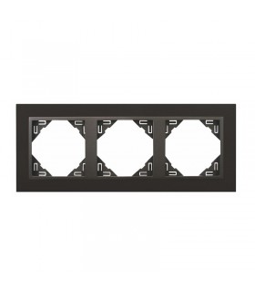 Marco Triple Negro Mate / Gris Animato