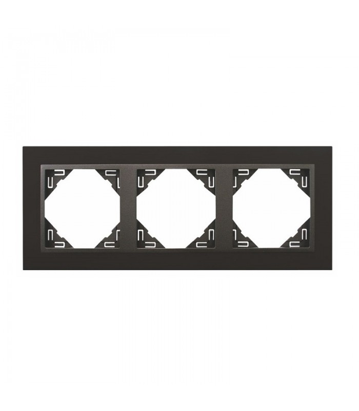 Marco Triple Negro Mate / Gris Animato