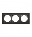 Marco Triple Negro Mate / Gris Animato