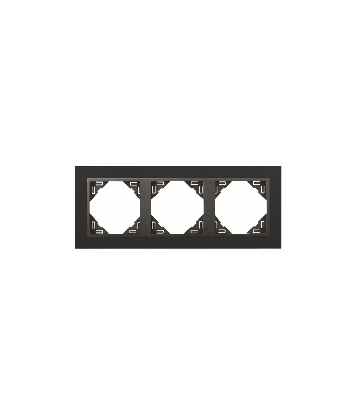 Marco Triple Negro Mate / Gris Animato