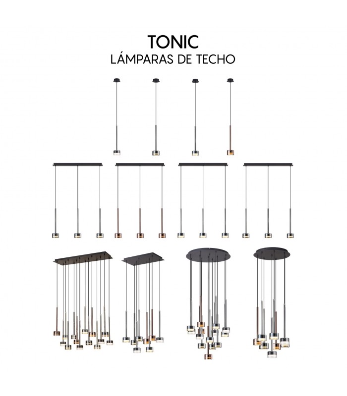 Colgante TONIC 1xGX53 Bronce Regulable Altura