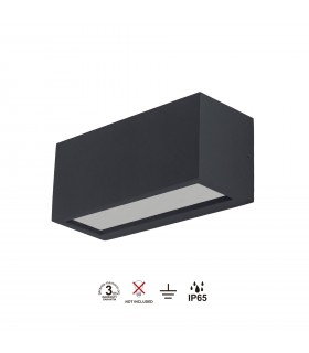 Aplique de Pared UTAH NEW Gris Oscuro 1xE27 IP65