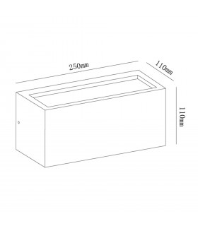 Aplique de Pared UTAH NEW Gris Oscuro 1xE27 IP65