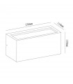 Aplique de Pared UTAH NEW Gris Oscuro 1xE27 IP65