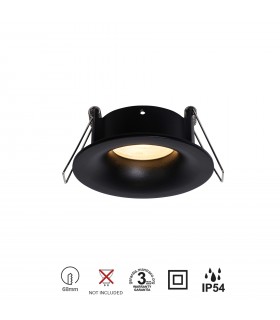Aro Empotrable TABIRA Redondo Negro IP54