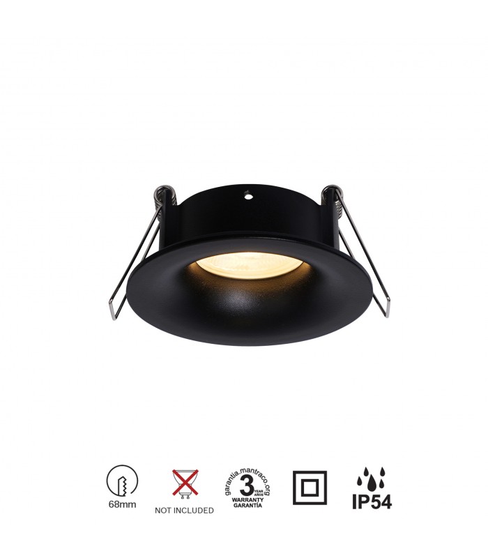 Aro Empotrable TABIRA Redondo Negro IP54