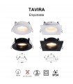 Aro Empotrable TABIRA Redondo Negro IP54