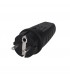 Clavija Schuko Bipolar Impermeable 16A 250V 4.8mm Entrada Recta Negra IP44