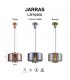 Colgante JARRAS Grande 1xE27 Cristal/Cobre Regulable Altura