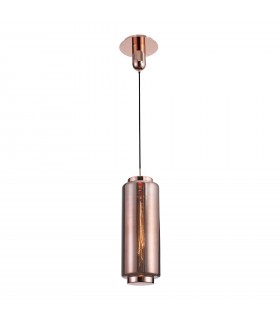 Colgante JARRAS Pequeño 1xE27 Cristal/Cobre Regulable Altura