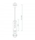 Colgante JARRAS Pequeño 1xE27 Cristal/Cobre Regulable Altura
