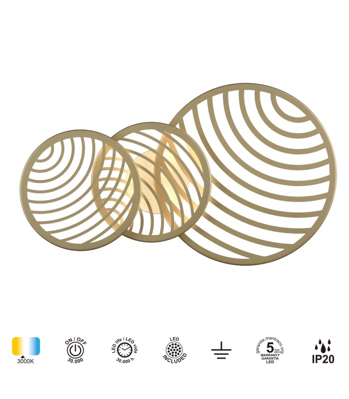 Plafón COLLAGE ORO 40W 2000LM IP20