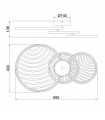 Plafón COLLAGE ORO 40W 2000LM IP20