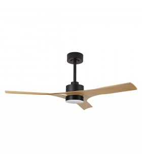Ventilador THAY DC APP Negro/Madera 30W 3300Lm 3 Aspas CCT