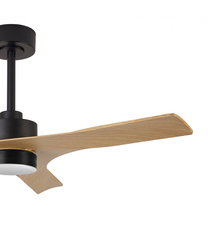 Ventilador THAY DC APP Negro/Madera 30W 3300Lm 3 Aspas CCT