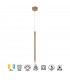 Colgante MOANA Laton 1L 7W 400Lm IP20 Regulable Altura
