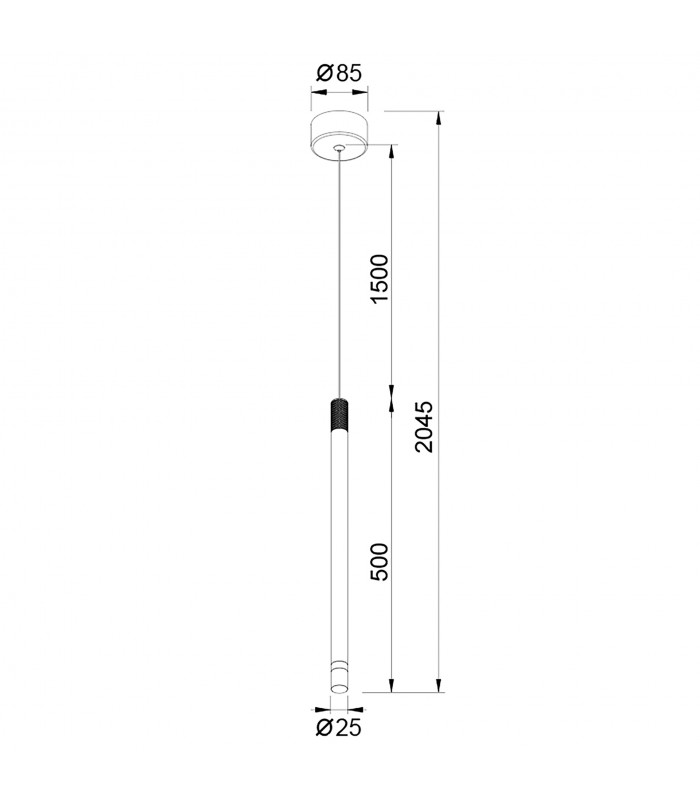 Colgante MOANA Laton 1L 7W 400Lm IP20 Regulable Altura