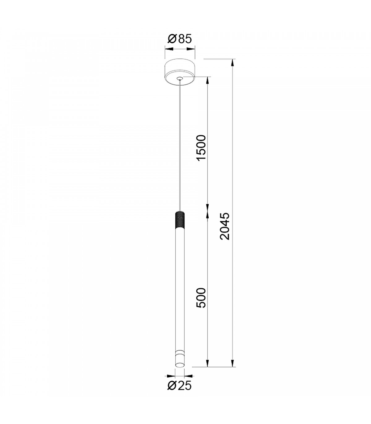 Colgante MOANA Laton 1L 7W 400Lm IP20 Regulable Altura