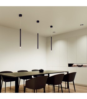 Colgante MOANA Negro 1L 7W 400Lm IP20 Regulable Altura