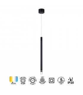 Colgante MOANA Negro 1L 7W 400Lm IP20 Regulable Altura