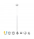 Colgante MOANA Blanco 1L 7W 400Lm IP20 Regulable Altura