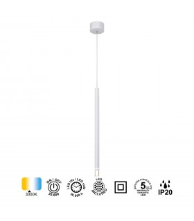 Colgante MOANA Blanco 1L 7W 400Lm IP20 Regulable Altura