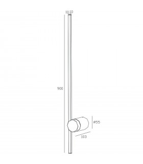 Aplique Pared TOBAGO ORO 9W 760Lm IP20