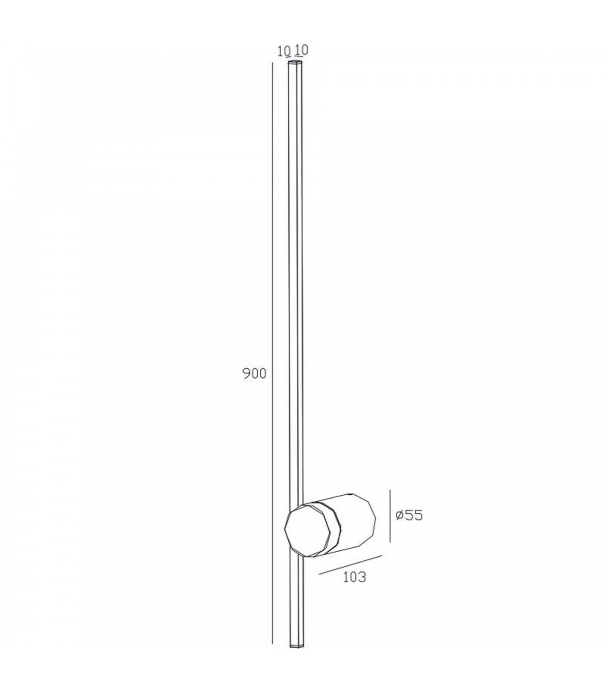 Aplique Pared TOBAGO WHITE 9W 760Lm IP20
