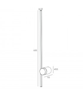 Aplique Pared TOBAGO WHITE 7W 590Lm IP20