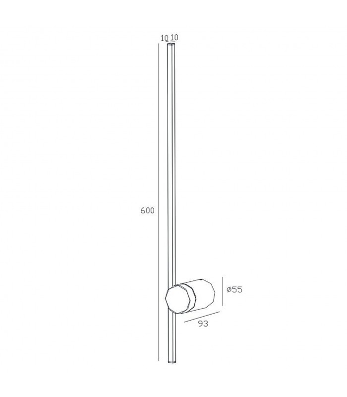 Aplique Pared TOBAGO WHITE 7W 590Lm IP20