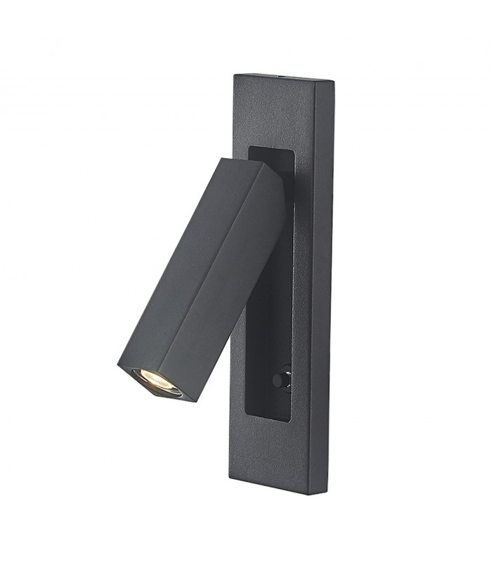 Aplique Lector Empotrable GOKOVA Cuadrado Negro 3W 210Lm