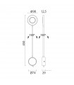 Aplique Lector BOAVISTA Negro 5W 285Lm