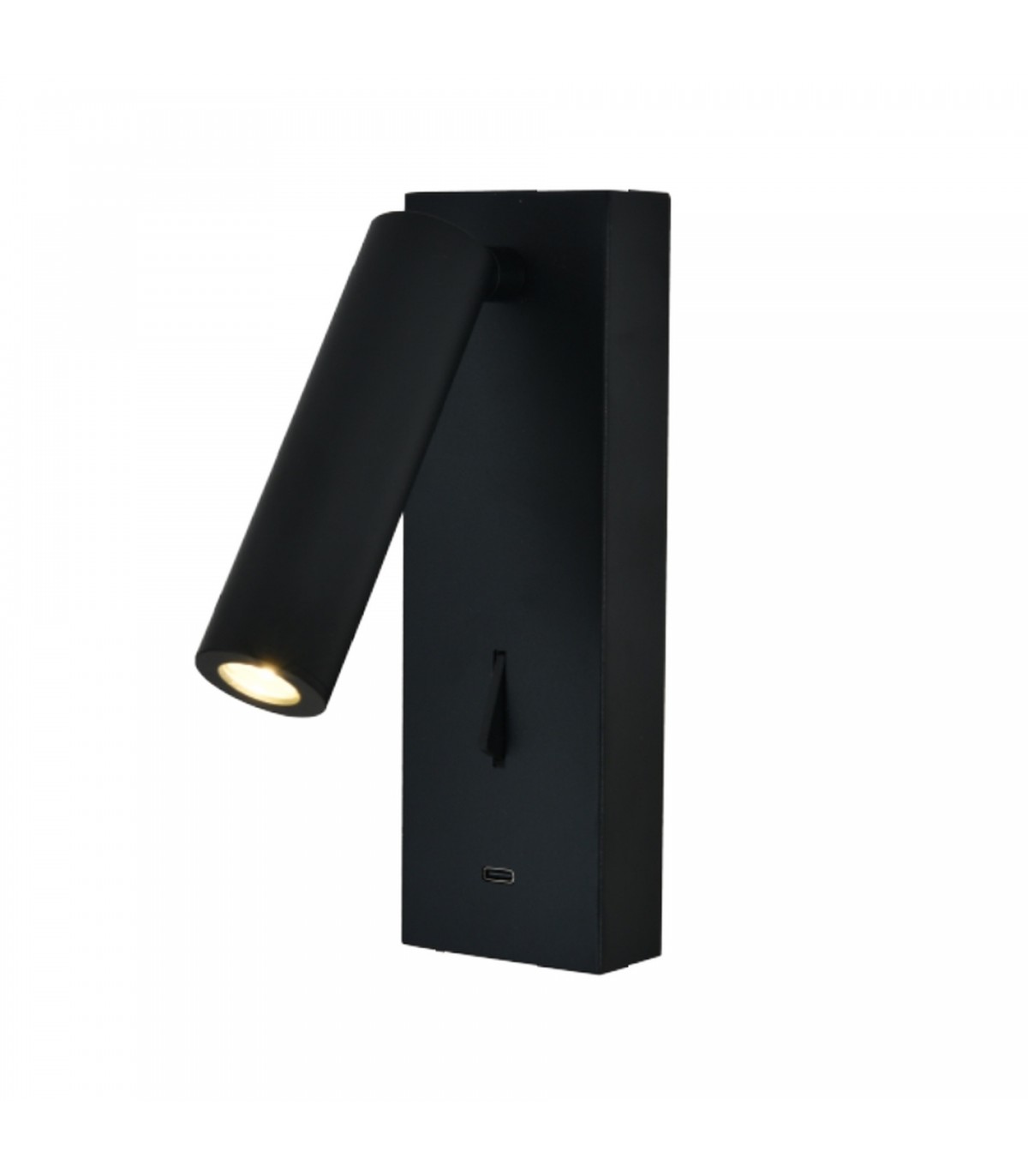 Aplique Lector TARIFA III Negro 3W 210Lm con cargador tipo C